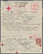 Delcampe - Thematik: Rotes Kreuz / Red Cross: 1943/1944. Lot Of 5 Different RED CROSS Entire Letters 8frs. All - Rotes Kreuz