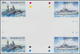 Thematik: Schiffe / Ships: 1996, Barbados. IMPERFORATE Cross Gutter Pair For The 80c And $5 Values O - Bateaux