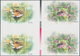 Thematik: Tiere-Bienen / Animals-bees: 2000, Thailand. Set Of Two Cross Gutter Proof Blocks Of 2 Tim - Bienen