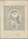 Thematik: Tiere-Vögel / Animals-birds: 1950s (ca.), Lundy. Artwork For A 16p Stamp Showing A PUFFIN - Andere & Zonder Classificatie