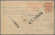 Ägypten - Ganzsachen: 1918 CRASH MAIL: Postal Stationery Card 4m. Red Used From Cairo To Naples, Ita - Sonstige & Ohne Zuordnung