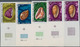 Afar Und Issa: 1972, Sea Snails Complete Set Of Four In IMPERFORATE Horizontal Pairs From Lower Marg - Other & Unclassified