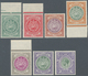 Antigua: 1908/1913, Definitive Issue Part Set Of Seven To KGV 5s. With Wmk. Mult. Crown CA (missing - Antigua And Barbuda (1981-...)