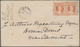 Queensland: 1875, 1878, Two Small Envelopes, One Franked With Horizontal Pair 1d Pale Rose Red And O - Covers & Documents