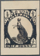 Südaustralien: 1890’s, Stamp Design Competition Handpainted ESSAY (18 X 23 Mm) In Black Ink On Paper - Briefe U. Dokumente