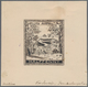 Südaustralien: 1890’s, Stamp Design Competition Handpainted ESSAY (40 X 46 Mm) In Sepia Ink On Thin - Brieven En Documenten