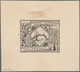 Südaustralien: 1890’s, Stamp Design Competition Handpainted ESSAY (46 X 37 Mm) In Sepia Ink On Thin - Brieven En Documenten