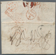 Tasmanien: 1838, "HOBART TOWN" Black Oval Cancel On Complete Folded Letter To Edinburgh/Scotland, On - Covers & Documents