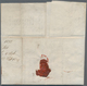 Tasmanien: 1838, "HOBART TOWN" Black Oval Cancel On Complete Folded Letter To Edinburgh/Scotland, On - Briefe U. Dokumente