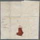 Tasmanien: 1838, "HOBART TOWN" Black Oval Cancel On Complete Folded Letter To Edinburgh/Scotland, On - Covers & Documents