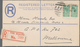 Tasmanien - Ganzsachen: 1912 (24.9.), Registered Letter QV (3d.) Blue Small Size (129 X 77 Mm) Uprat - Covers & Documents