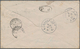 Victoria: 1890 (29.9.), Stat. Envelope QV 1d. Chesnut Uprated With QV 1d. Chestnut Pair + Strip/3 Co - Briefe U. Dokumente