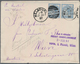 Victoria: 1890 (30.12.), QV 6d. Dull Blue Horizontal Pair Used On Cover From MELBOURNE Per 'Austral' - Covers & Documents