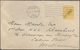 Westaustralien: 1913 (18.12.), Stat. Envelope QV 2d. Yellow Surcharged In Blue 'ONE PENNY' Commercia - Briefe U. Dokumente
