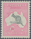 Australien: 1913, Kangaroo 10s. Grey And Pink 1st Wmk. Well Centred And Mint Lightly Hinged, Rare St - Ungebraucht