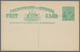 Australien - Ganzsachen: 1923, Two Different Postcards KGV 1½d. Emerald-green With And Without Footn - Postal Stationery