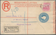 Barbados: 1899/1904, Two Registered Letters QV 2d. Blue In Different Sizes With Imprint 'Thos. De La - Barbados (1966-...)