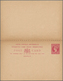 Bermuda-Inseln: 1893 Postal Stationery Card With Reply One Penny Black On Penny Half Penny Red, No O - Bermuda