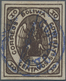 Bolivien: 1867, Condor 10 C. Chocolatebrown With Blue Postmark Of COROCORO, Large Margins All Around - Bolivien