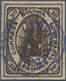 Bolivien: 1867, Condor 10 C. Chocolatebrown With Blue Postmark Of COROCORO, Large Margins All Around - Bolivia