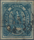 Bolivien: 1868, Condor 50 C. Bluewith Black Postmark, Full Margins All Around, Signed. (Scott 6). ÷ - Bolivië