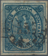 Bolivien: 1868, Condor 50 C. Bluewith Black Postmark, Full Margins All Around, Signed. (Scott 6). ÷ - Bolivia