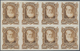 Brasilien: 1878-79, 300 R. Bister Imperf Block Of Eight On White Wove Paper, Vertical Crease At Left - Other & Unclassified