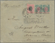 Brasilien: 1899, 100 R Rose/black And Two Items 1000 R Green/violet On Registered Letter From Porto - Other & Unclassified