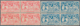 Brasilien: 1906, Pan-American Congress, 100r. And 200r., Blocks Of Four, Fresh Colours, Well Perfora - Andere & Zonder Classificatie