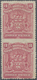 Britische Südafrika-Gesellschaft: 1898-1908 3d. Claret Vertical Pair, Variety IMPERFORATED BETWEEN, - Zonder Classificatie