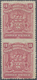 Britische Südafrika-Gesellschaft: 1898-1908 3d. Claret Vertical Pair, Variety IMPERFORATED BETWEEN, - Unclassified