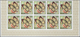 Delcampe - Burundi: 1968, Butterflies Complete Set Of 16 In IMPERFORATE Blocks Of Ten From Lower Margins, Mint - Ongebruikt