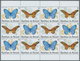Delcampe - Burundi: 1984, Butterflies Complete Set Of 10 In Se-tenant Pairs In Blocks Of 12 (six Sets), Mint Ne - Ungebraucht
