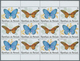 Delcampe - Burundi: 1984, Butterflies Complete Set Of 10 In Se-tenant Pairs In Blocks Of 12 (six Sets), Mint Ne - Unused Stamps