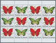 Delcampe - Burundi: 1984, Butterflies Complete Set Of 10 In Se-tenant Pairs In Blocks Of 12 (six Sets), Mint Ne - Ungebraucht