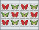 Delcampe - Burundi: 1984, Butterflies Complete Set Of 10 In Se-tenant Pairs In Blocks Of 12 (six Sets), Mint Ne - Unused Stamps