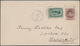 Neufundland: 1894, 2c. Bluish Green (showing Imprint At Left) And Rouletted Top Marginal 1c. Lake-pu - 1857-1861