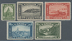 Kanada: 1930/35, 5 Values Of The Series Landscapes, Centered Luxury Set, MNH. - Gebraucht