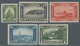 Kanada: 1930/35, 5 Values Of The Series Landscapes, Centered Luxury Set, MNH. - Gebruikt