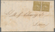 Ecuador: 1875 1r. Olive-bistre Horizontal Pair Used On Entire From Guayaquil To Lima (Peru) In 1870, - Ecuador