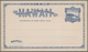 Hawaii - Ganzsachen: 1883. Hawaii 2c + 2c Dark Blue Paid Reply Postal Card (Scott UY2), Mint, Very F - Hawaï