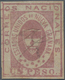 Kolumbien: 1861, New Granada UN PESO Rose, 4-margins, Good Quality, Manuscript Usage, Signed Sellsch - Kolumbien