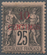 Marokko: 1891/1893, 10c. On 25c. Black/rose, Error Of Surcharge, Fresh Colour, One Flat Perf. At Low - Ungebraucht