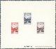 Marokko: 1947, Airmails, Two Epreuve Collective In Issued Colours: 9fr./40fr./50fr. And 100fr./200fr - Ungebraucht