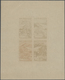 Delcampe - Marokko: 1949, "SOLIDARITE 1948", Four Airmail Stamps Each As Epreuve De Luxe; In Addition Four Impe - Ongebruikt