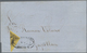 Mexiko: 1861 'Hidalgo' 4r. Black On Yellow Used Diagonally BISECTED On Folded Cover From Colima To Z - Mexiko