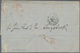 Mexiko: 1869 Incoming Mail: Stampless Folded Entire Letter With Tax-cancel "4" And M/s "9" + Red Fra - Mexiko