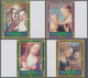 Mikronesien: 2004, Christmas - Madonna Paintings Complete IMPERFORATE Set Of Four From Right Or Left - Micronesia