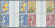 Montserrat: 1985, Orchidaceae, 4 Values Complete In Imperforated Horizontal Gutter Pairs, Unmounted - Sonstige & Ohne Zuordnung