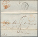 Neuseeland: 1851, "AUKLAND..." Red Crown Circle Cancel On Complete Folded Letter To London And Cover - Briefe U. Dokumente